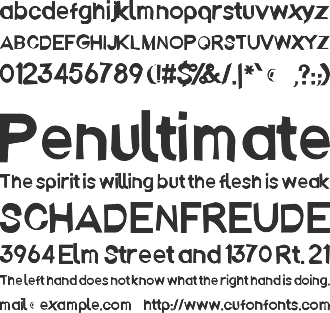 Ember font preview
