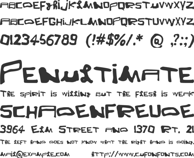 Lunazzi font preview