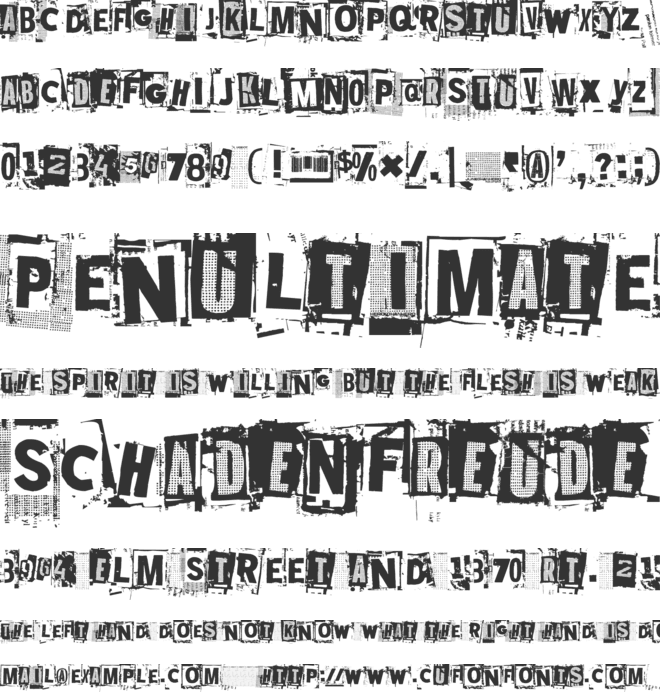 Mustasurma font preview