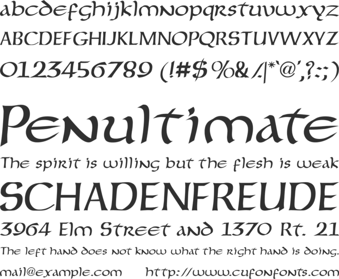 Forgotten Uncial font preview