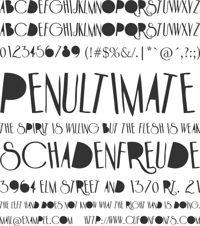 HOTEL PARADISO font preview