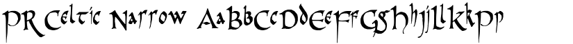 PR Celtic Narrow font
