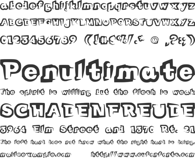 FunnyTeca font preview