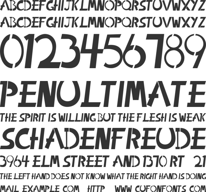 Irregular Urban font preview