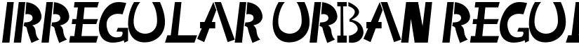 Irregular Urban Regular font
