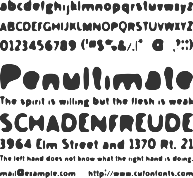 Slushfaux font preview