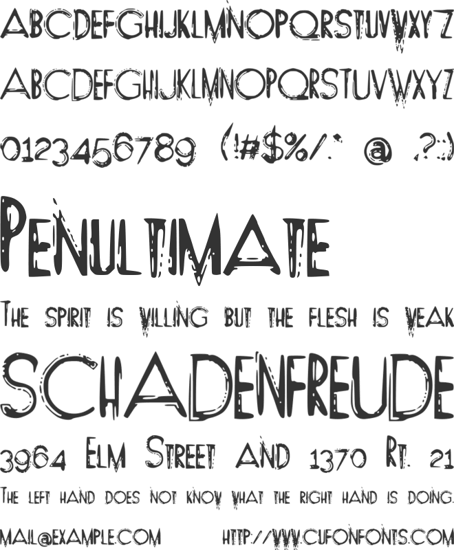 LongLeg font preview