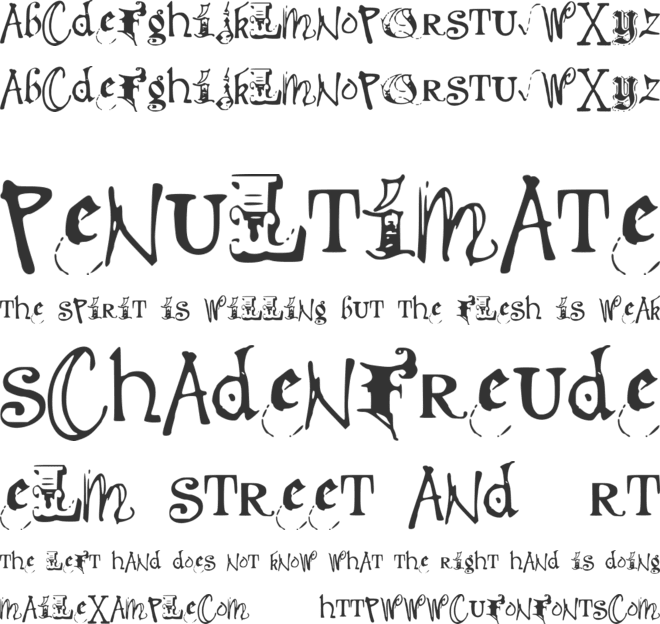 debmixedfancy font preview