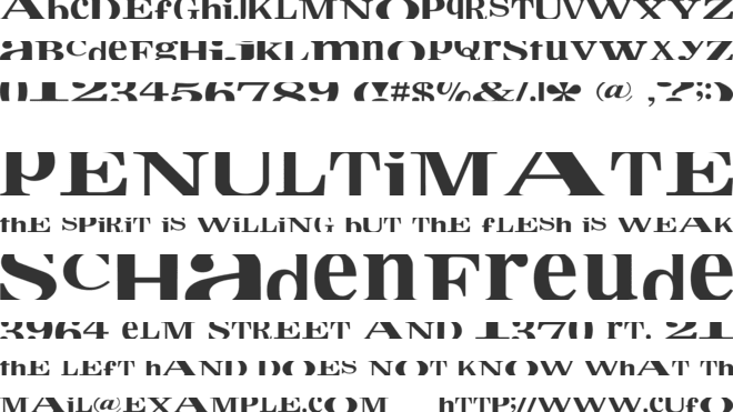 CropFontXtra font preview