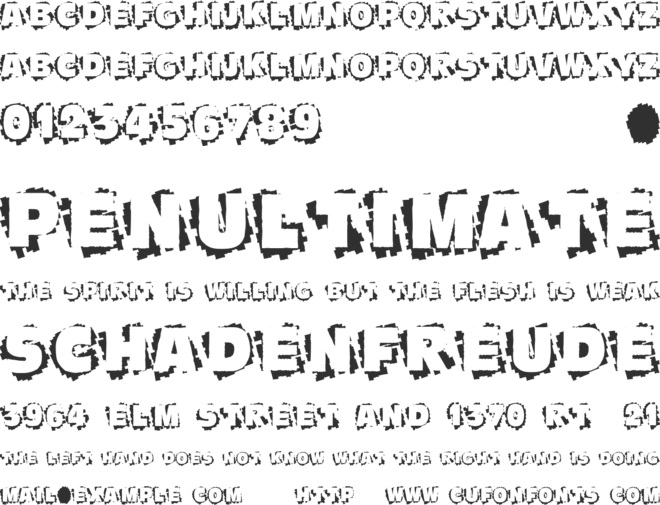 Scratch To Reveal font preview