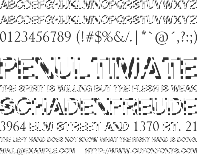 Sliced-Tech font preview