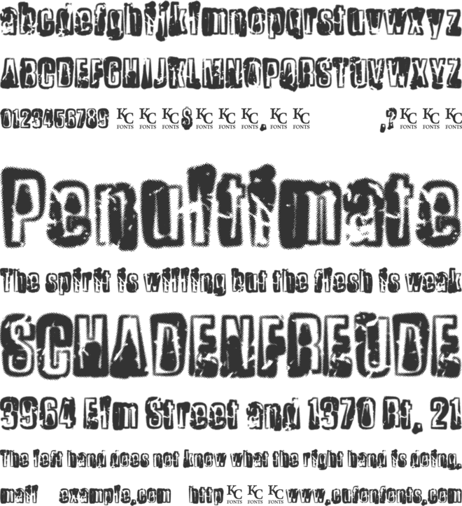 Chemical Reaction font preview