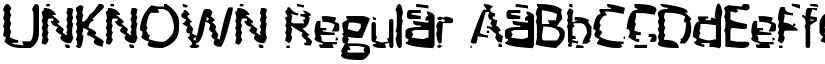 UNKNOWN Regular font
