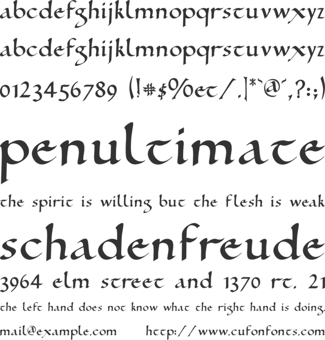 Ramsey SD font preview