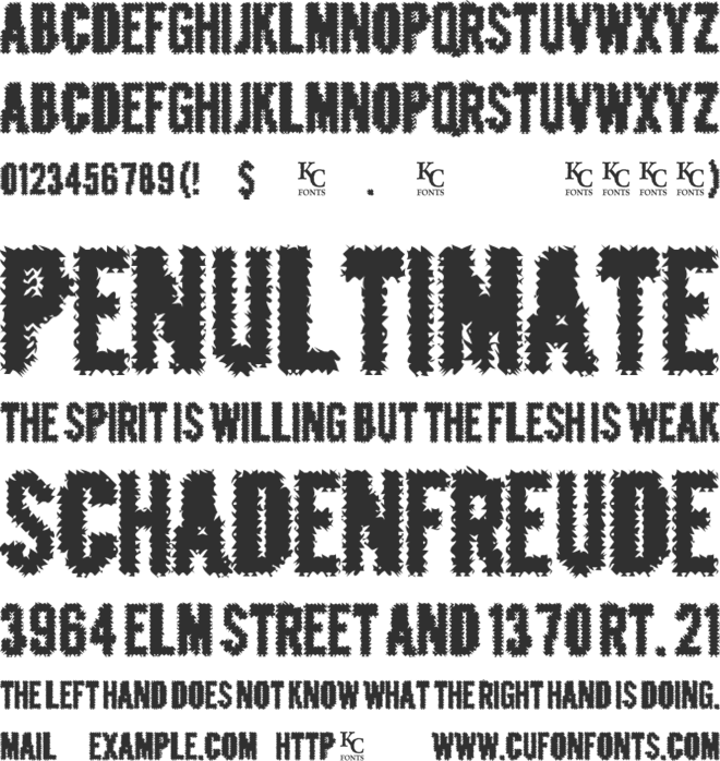Crashed Out font preview