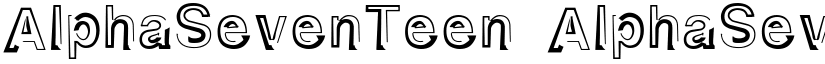 AlphaSevenTeen AlphaSevenTeen font