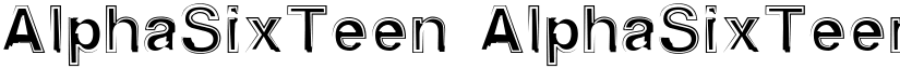 AlphaSixTeen AlphaSixTeen font