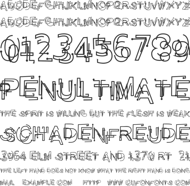 Problematic Piercer font preview