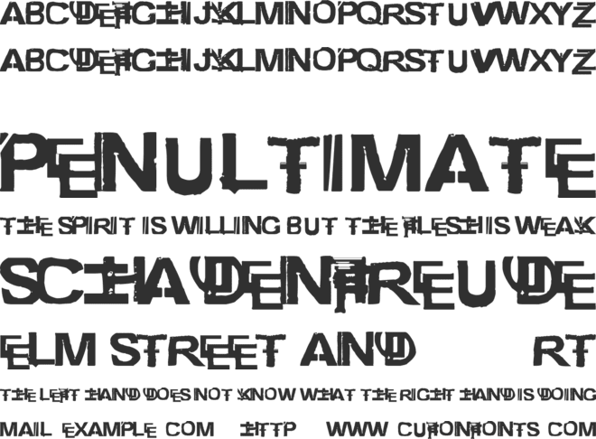 freestyler ancient f6(modified) font preview