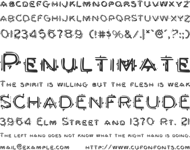 Berserker font preview