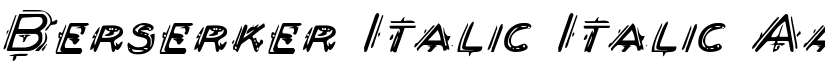 Berserker Italic Italic font