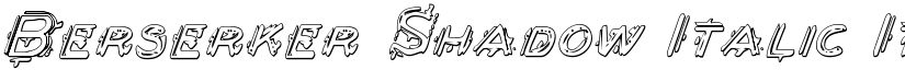 Berserker Shadow Italic Italic font