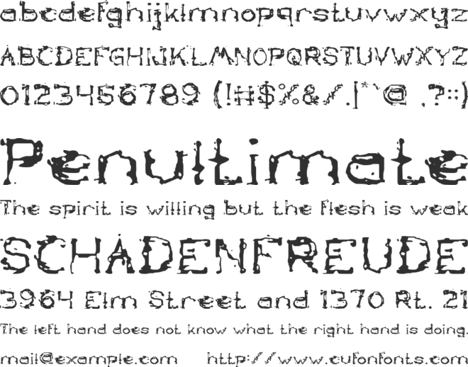 The Lazy Dog font preview