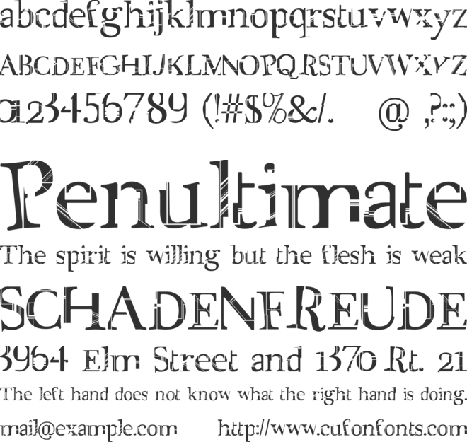 City Life font preview