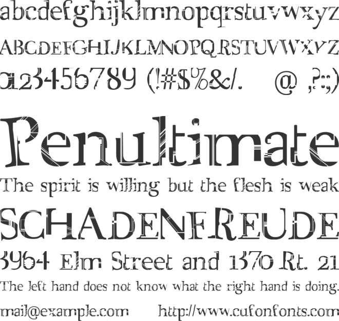 City Life font preview