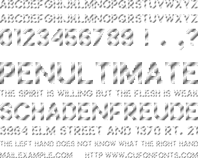 Foilness font preview