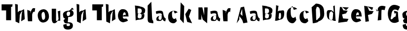 Through The Black Nar font