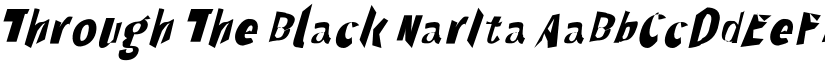 Through The Black NarIta font