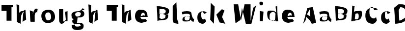 Through The Black Wide font