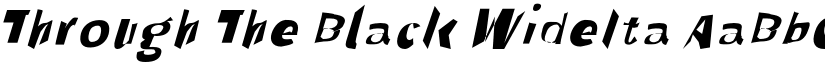Through The Black WideIta font