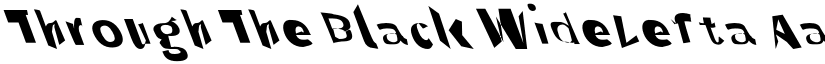 Through The Black WideLefta font