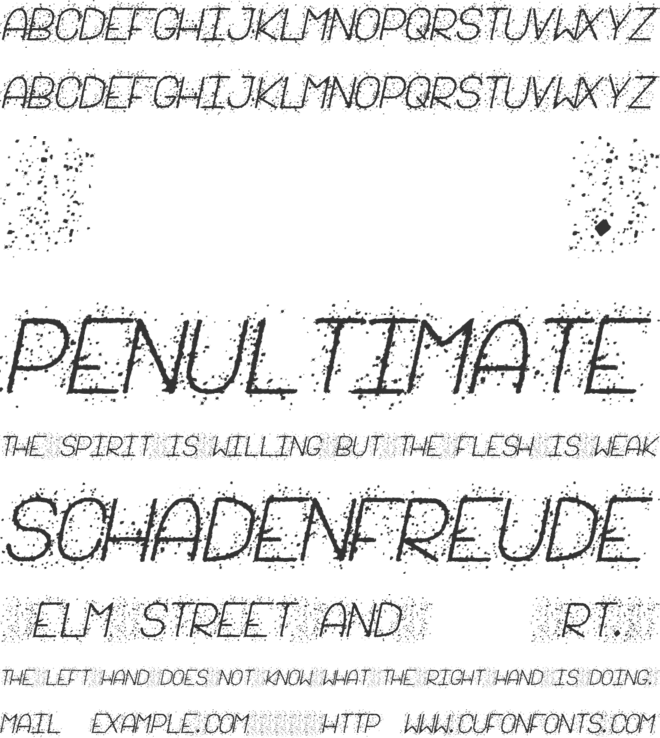 Salpicado St font preview