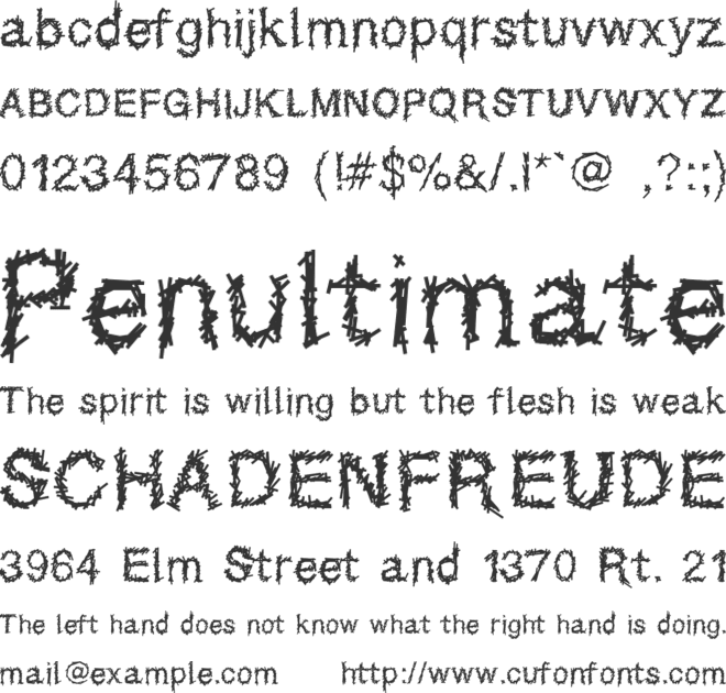 Sparatrap font preview