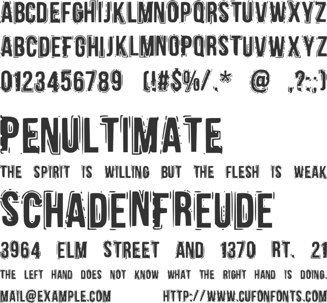 Beboline font preview