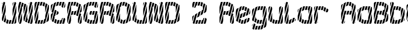 UNDERGROUND 2 Regular font