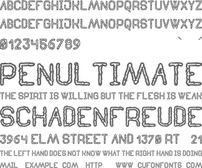 Tenebrous St font preview