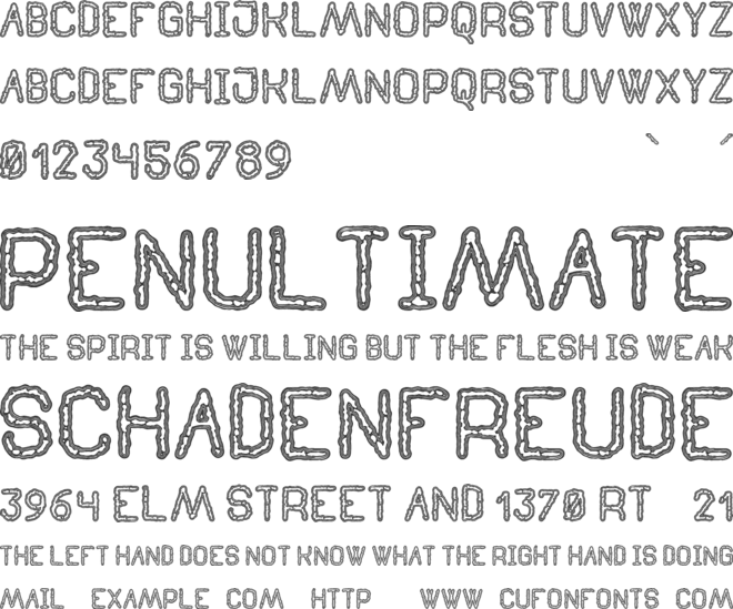 Tenebrous St font preview