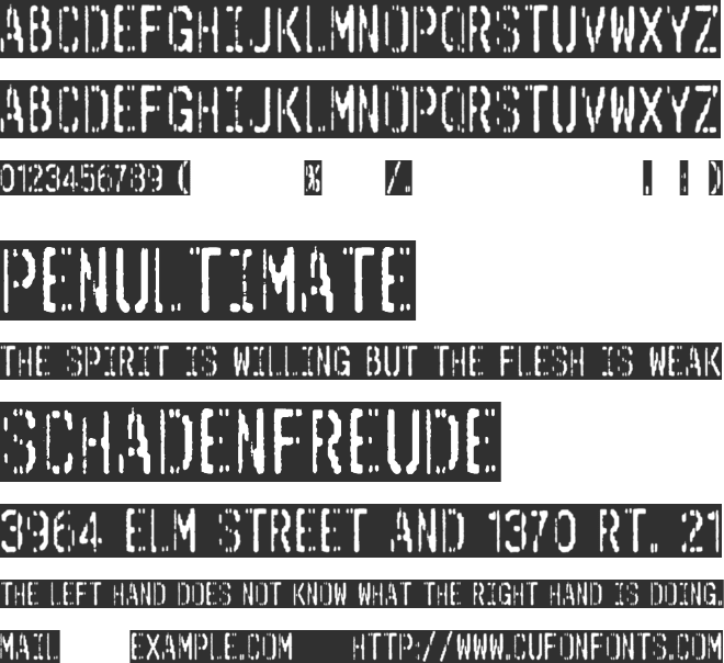 Outerspace Shoping font preview