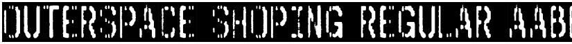 Outerspace Shoping Regular font