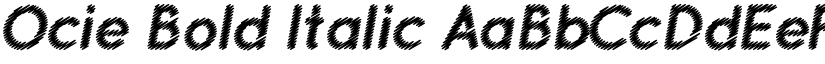Ocie Bold Italic font