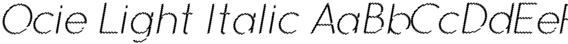 Ocie Light Italic font