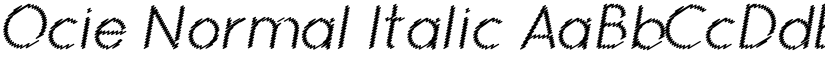 Ocie Normal Italic font