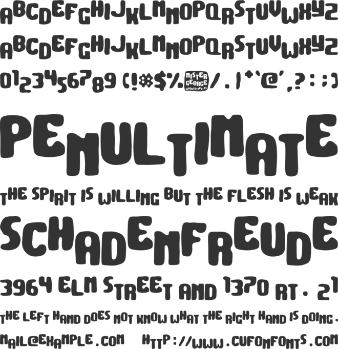 Mister George font preview