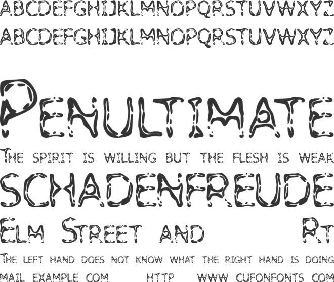 Detoxify font preview