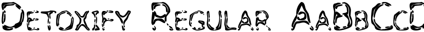 Detoxify Regular font