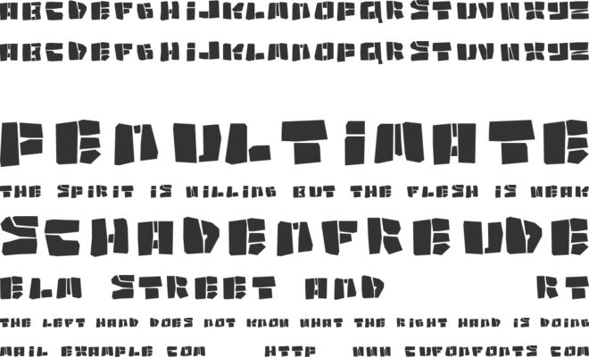 Copycut font preview